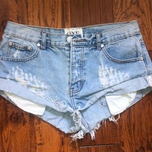 One tea spoon denim shorts